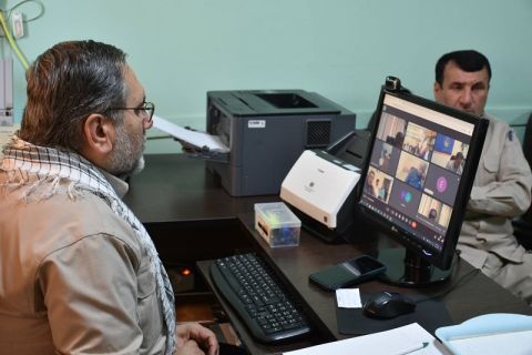 مراسم نمادین ذبح10 راس گوسفند قربانی در کمیته امداد لوداب برگزار شد